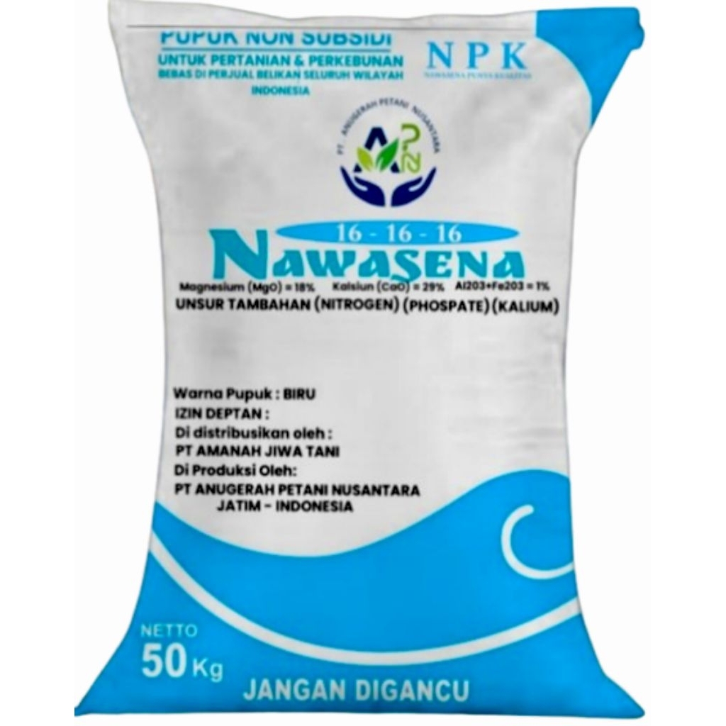 Pupuk Non Subsidi Nawasena Npk 16 16 16 Kemasan Pabrik 50 Kg x 160 sak ( 8 ton )