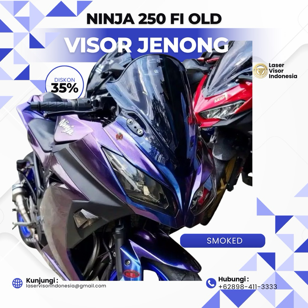 Visor ninja 250 fi old jenong- Windshield ninja 250 fi old jenong
