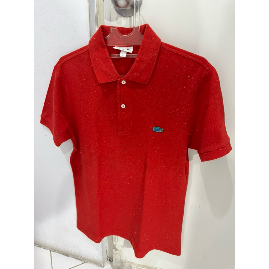 polo shirt lacoste and ferrari red polo second