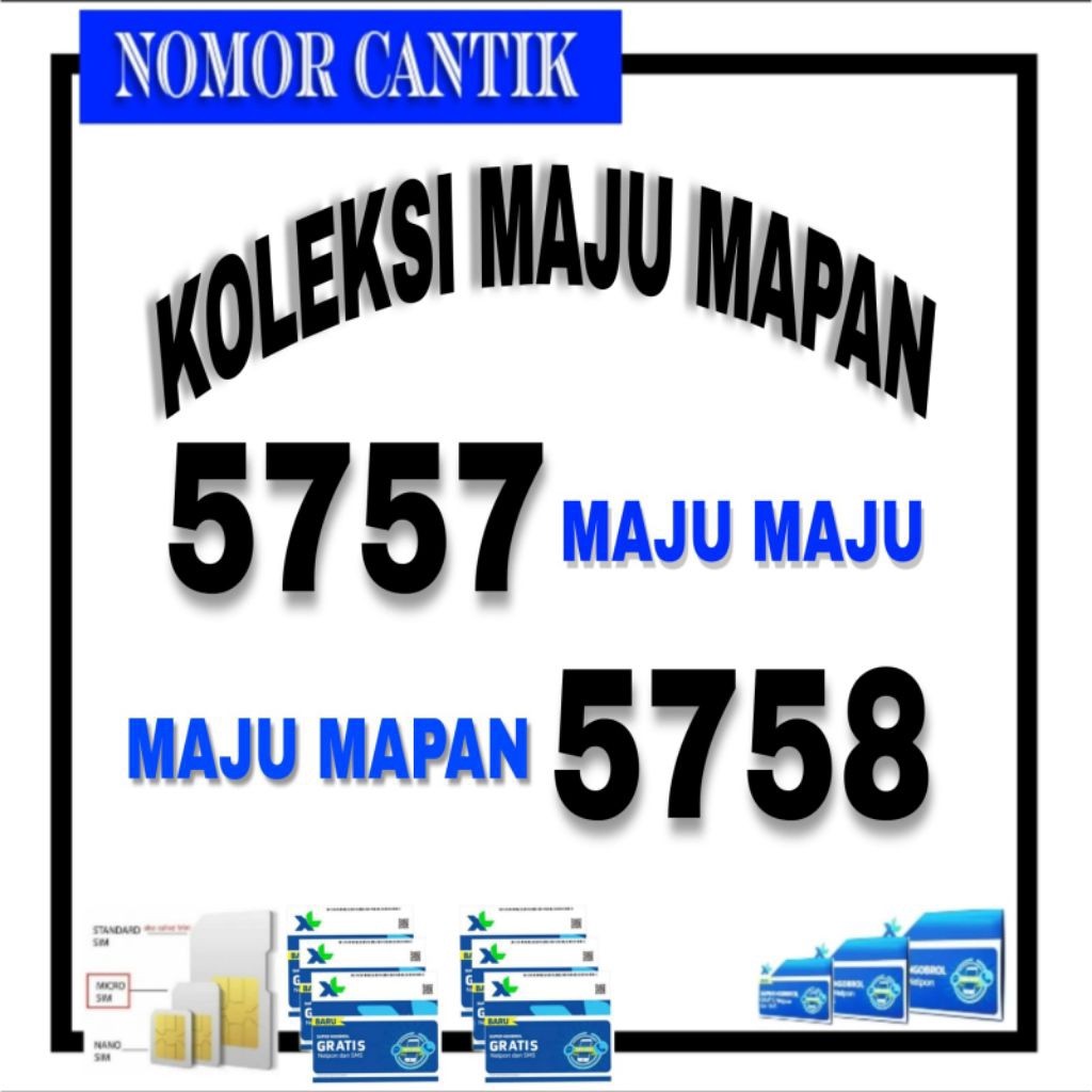 Promo Nomor Cantik XL axiata Bonus isi kuota 3GB nomor Hoki 5757 - 5758