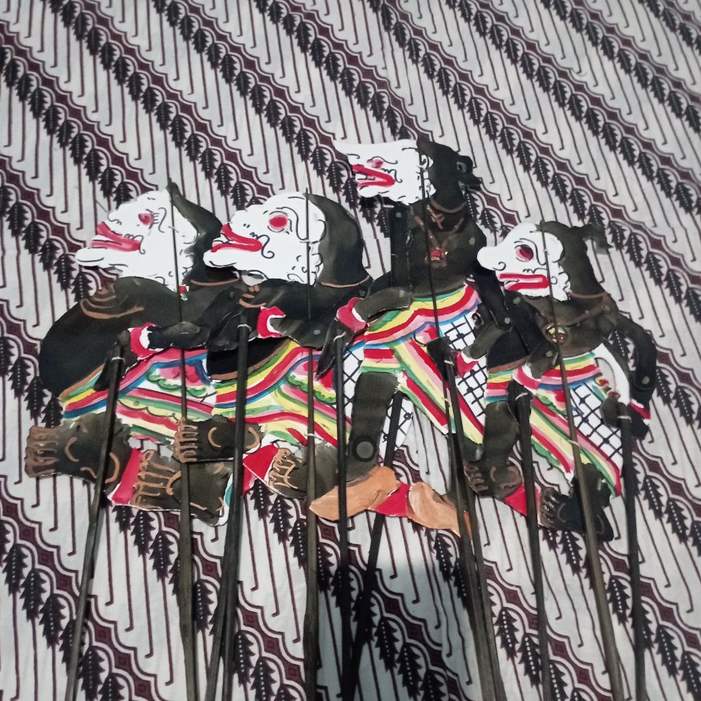 WAYANG KERTAS PUNOKAWAN HITAM duplek dobel tebal