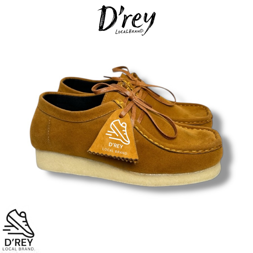 D’REY Sepatu Casual Pria Tan Chungky Wallabee Clark Kasual