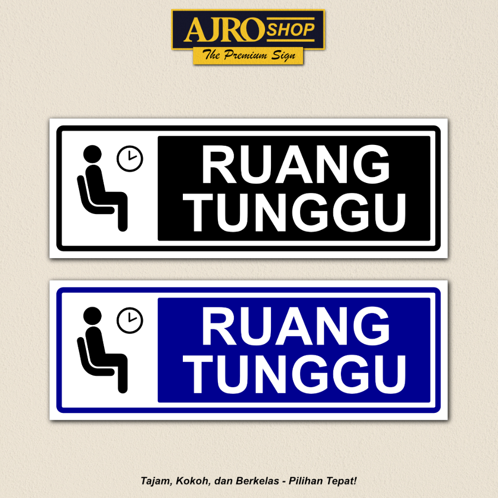 Ruang Tunggu - Akrilik / Stiker Vinyl