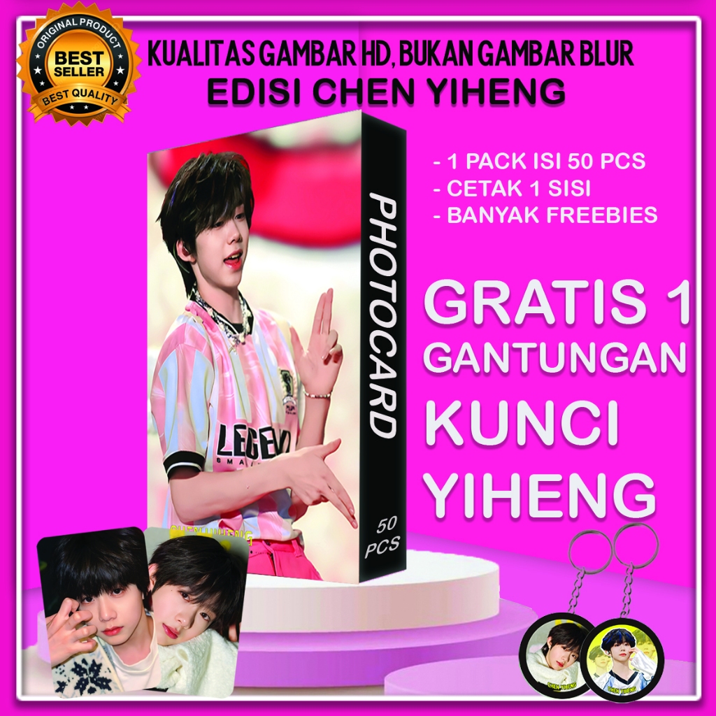 "GRATIS GANTUNGAN KUNCI" PHOTOCARD CHEN YIHENG TF FAMILY GEN4 50 pcs BISA COD, marchendise, asesoris