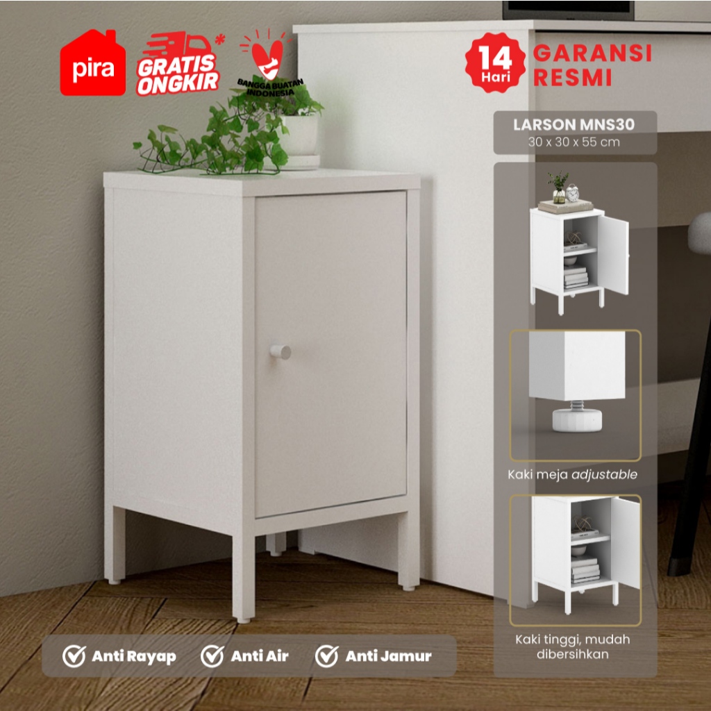 PIRA -  LARSON MNS30 Meja Nakas / Meja Samping / Nakas Besi