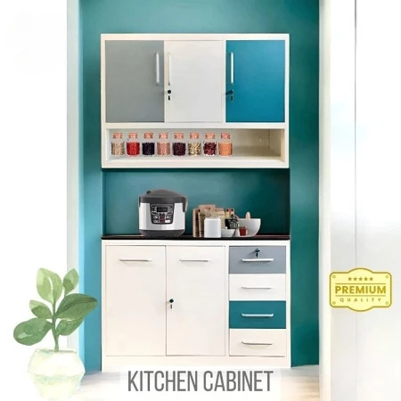 BACA DESKRIPSI/Kitchen set terbaru bahan besi plat/kitchen set besi/kitchen set atas bawah bahan bes