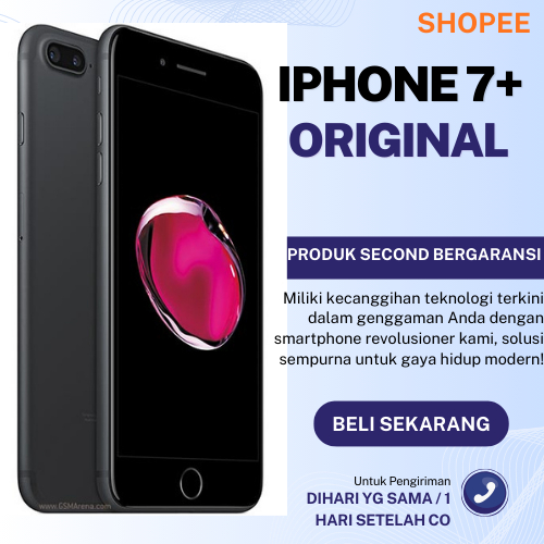 iphone 7 plus 128Gb resmi original black