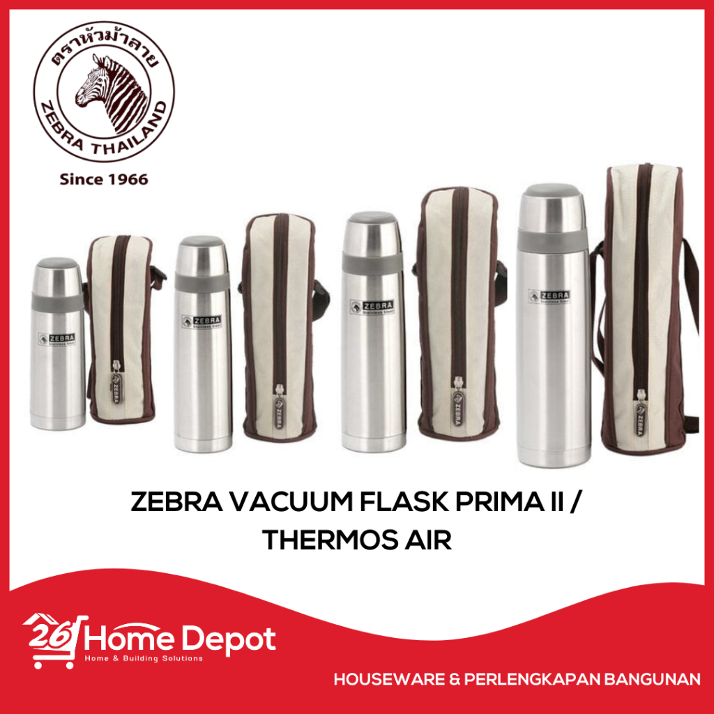 ZEBRA Vacuum Flask Prima II / Termos Botol Air Minum Stainless Steel