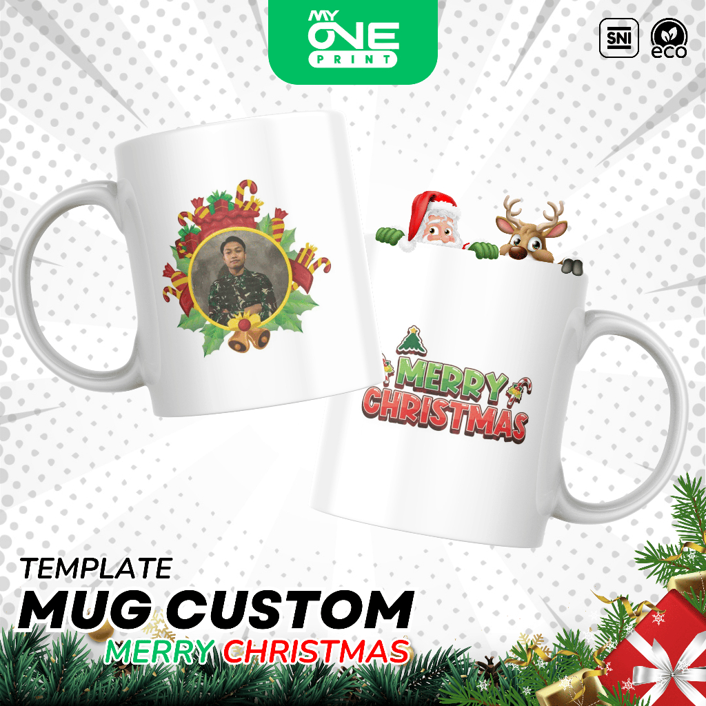 CUSTOM MUG EDISI MERRY CHRISTMAS ll CUSTOM MUG BY SQ ONE