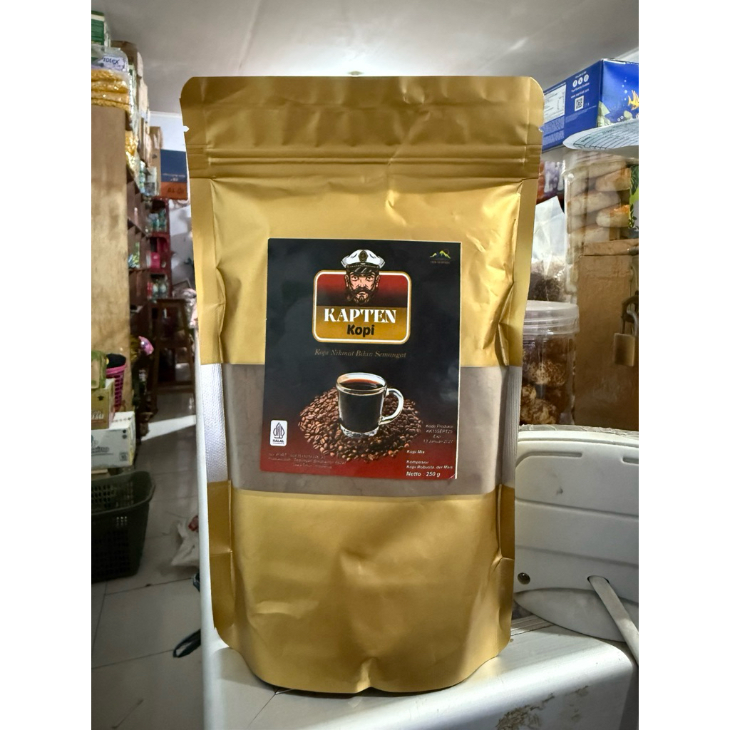 

Bubuk Kopi Kapten Bubuk kopi pilihan kemasan 250 gr