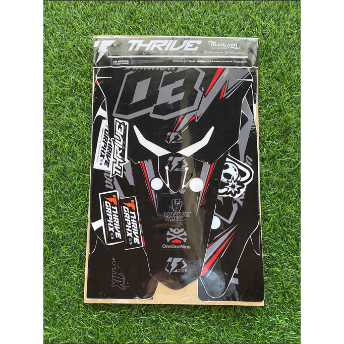 DECAL STIKER KAWASAKI KLX GORDON ABU HITAM SUPERGLOSY FULL BODY CUSTOM DESIGN