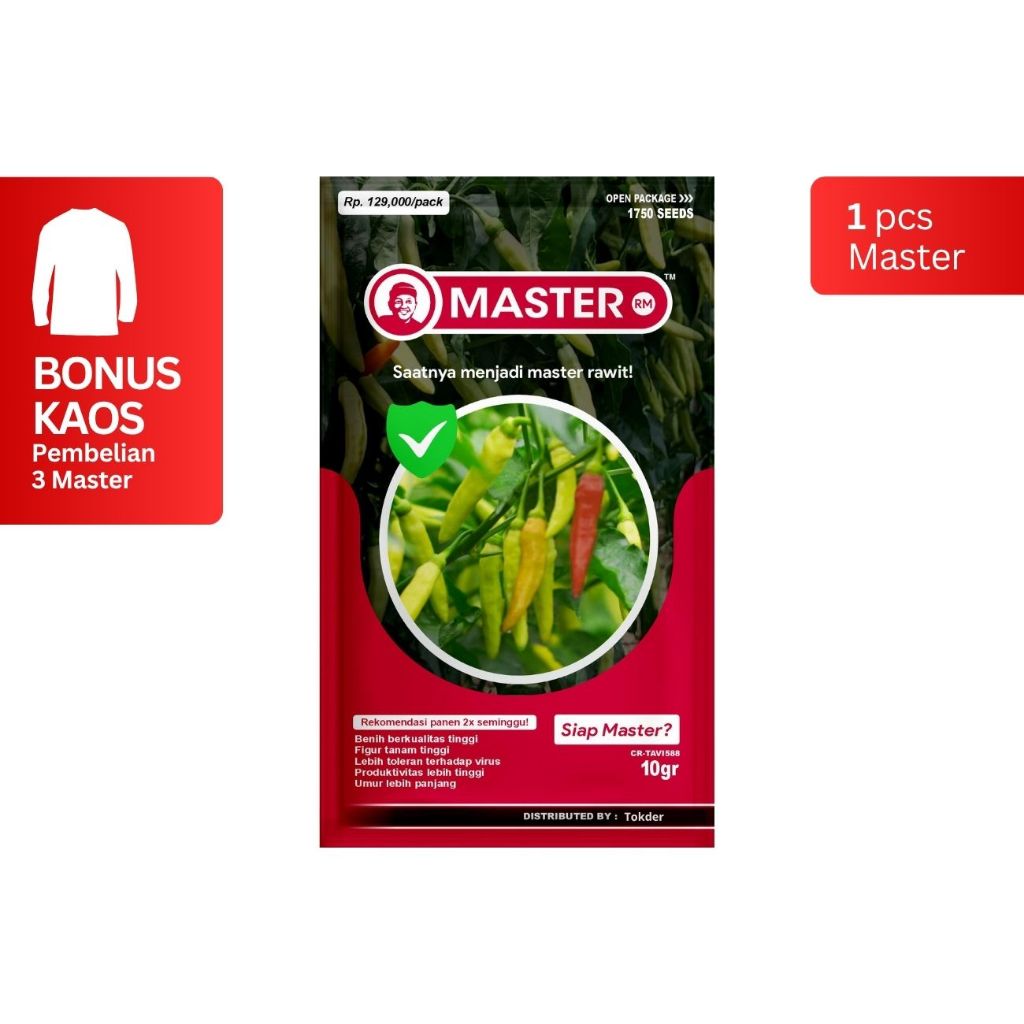 MASTER Benih Bibit Cabe Rawit RM 1750 butir