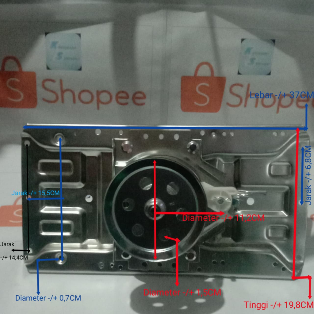 GEARBOX 1TABUNG SANYO SAYAP FULL / Gearbox Mesin Cuci 1 Tabung SANYO Gigi 11 (Sayap 2)