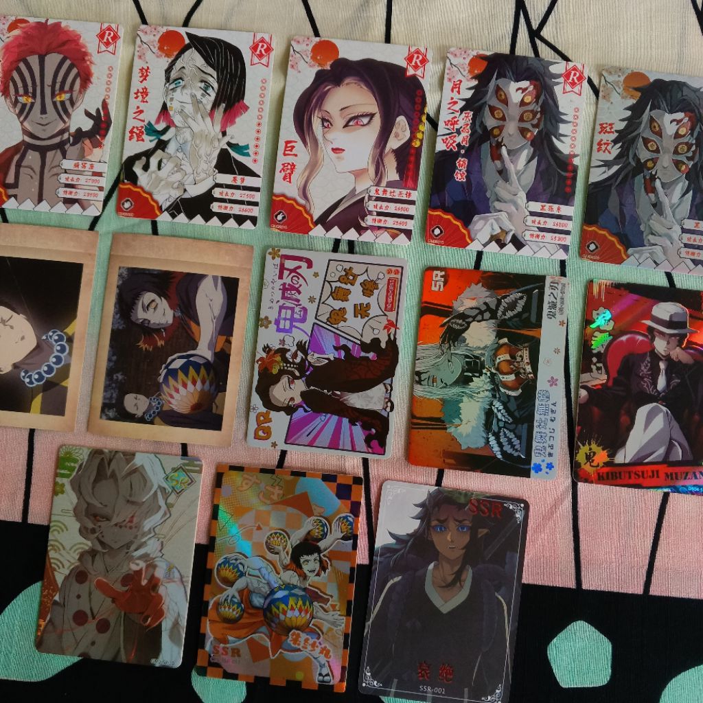 original card demon slayer kimetsu no yaiba oni demon muzan rui akaza kokushibo daki gyutaro douma