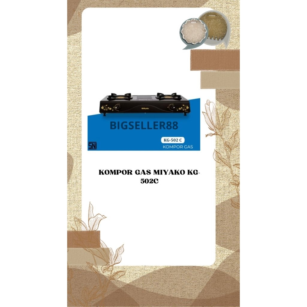 KOMPOR GAS MIYAKO KG-502C/KG-502C YWG/KG-502SS