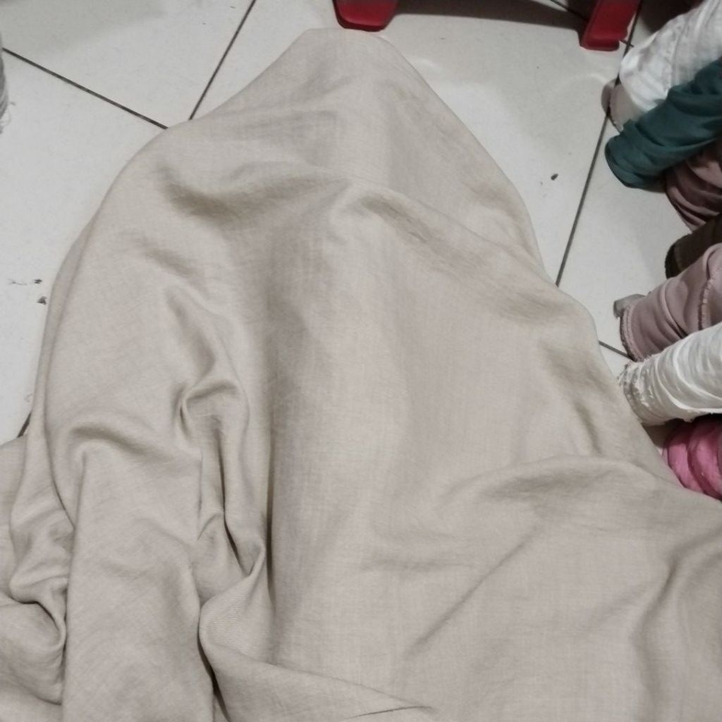 Kain meteran bahan polo linen // bahan katun rami