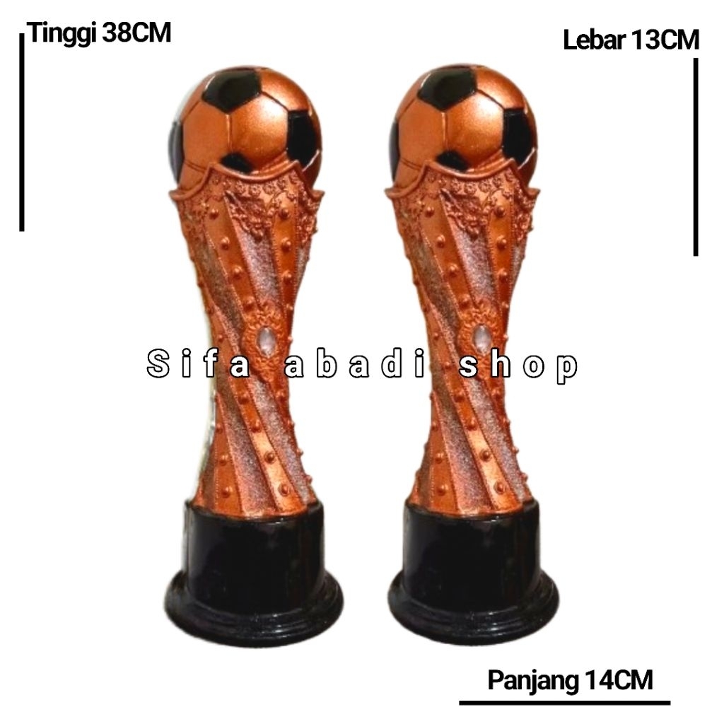 Piala.futsal/Trophy sepak bola 38cm Perunggu