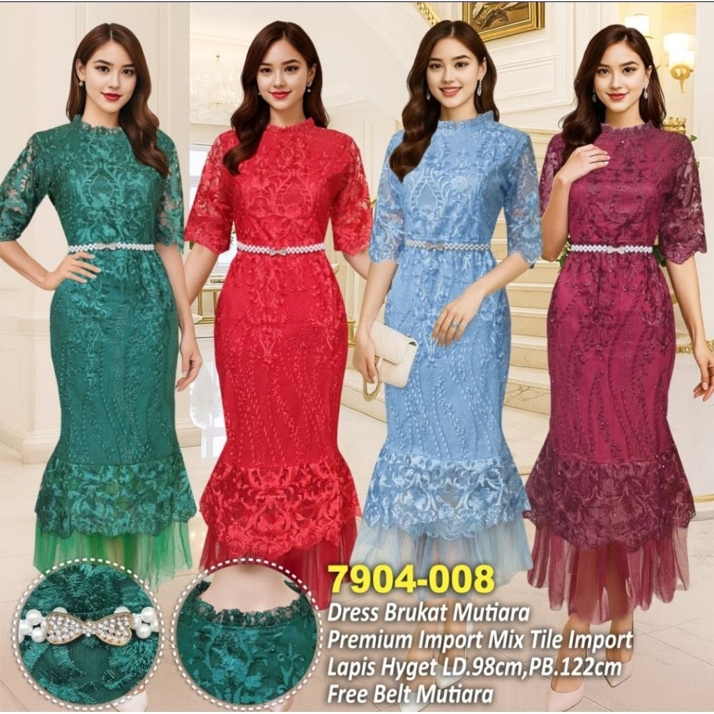 COD DRESS DUYUNG BAJU NATAL DRESS PESTA 7692