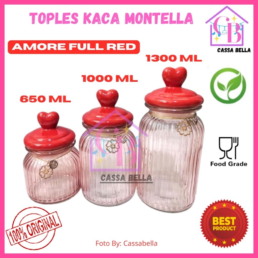 Toples Snack 3pcs MONTELLA / Toples Set Montella 3pcs / Toples Set 650ml,1000ml,1300ml