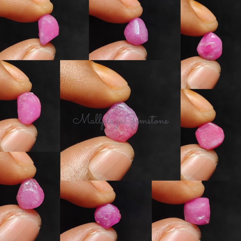 batu permata ruby mozambik asli 100% dimensi kecil / bahan batu ruby mozambik / batu permata ruby / 
