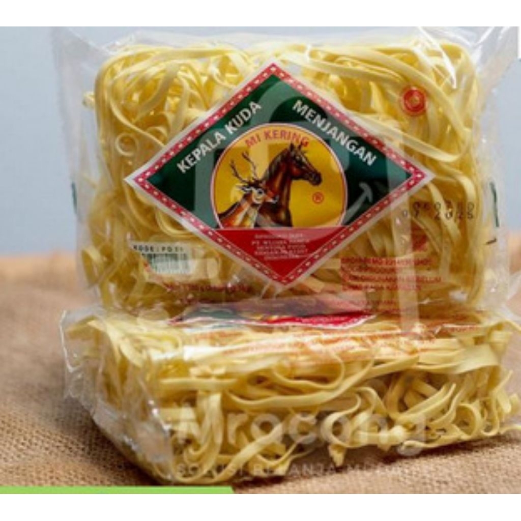Mie Kepala Kuda Menjangan pipih 100gr isi 2 keping / Mie Kering / Mie Kuda Menjangan