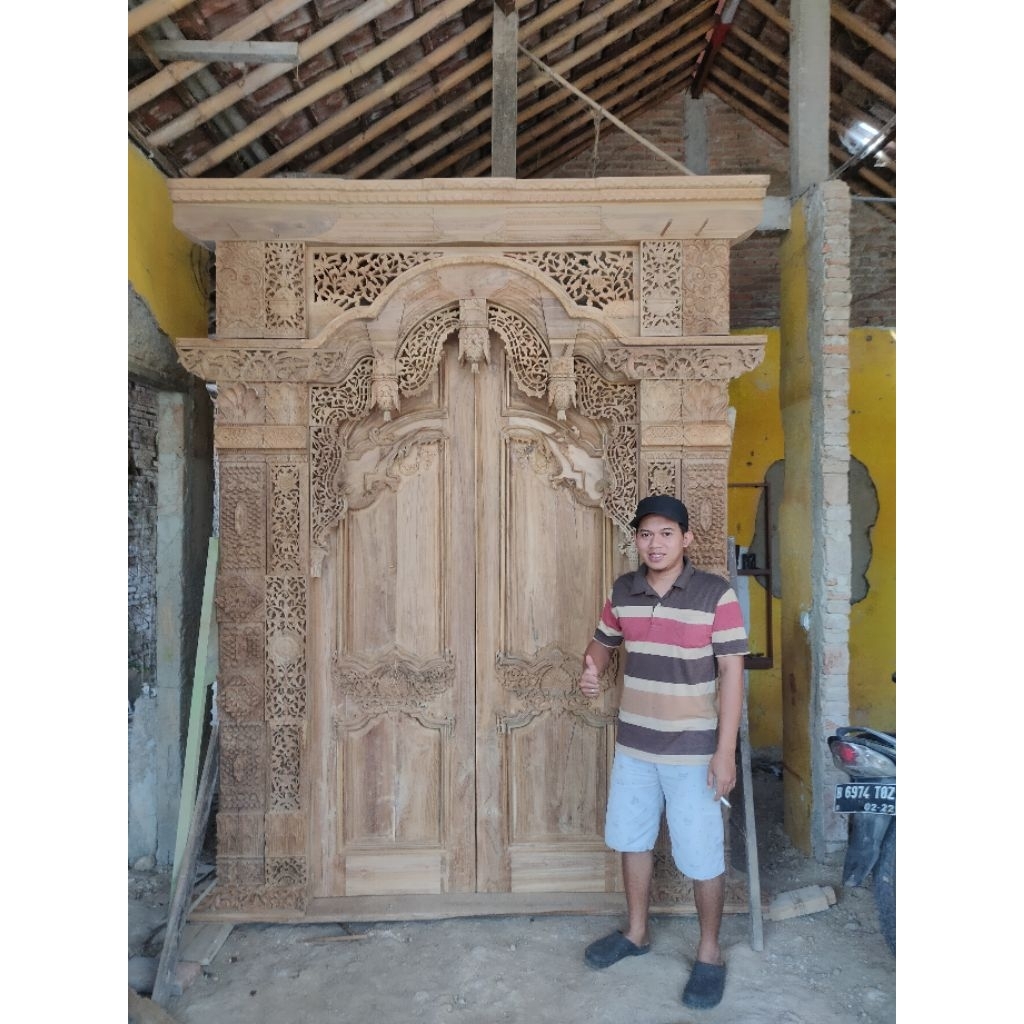 gebyok pintu ukir jati TPK