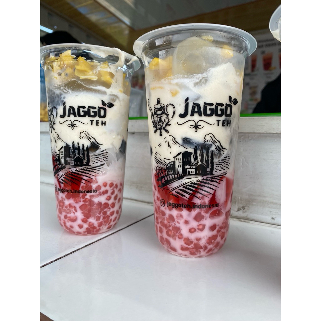 STATINDO 22OZ OVAL -ES TEH JUMBO-SABLON + CUP|TEH SOLO |TEH CANDU|BEST TEA|TEH NUSANTARA|TEH DESA