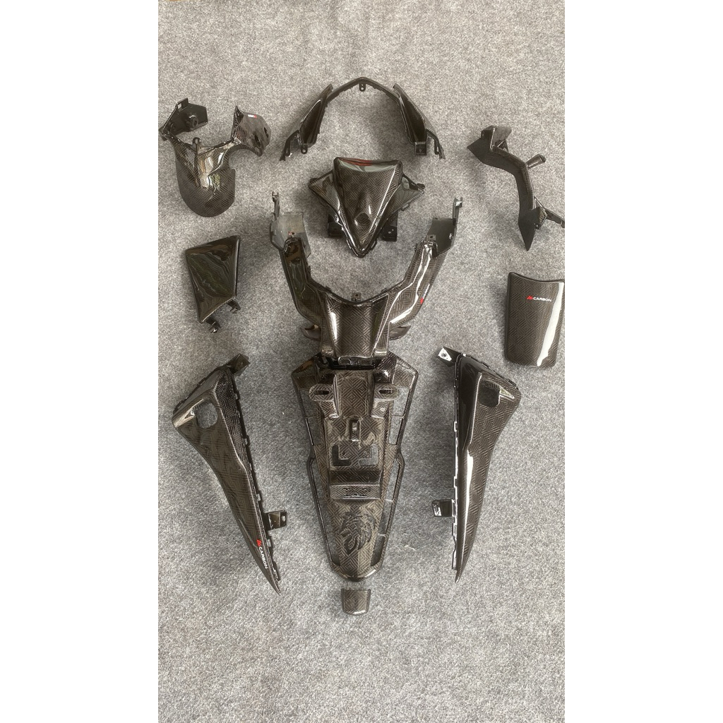 paket body kasar aerox old carbon kevlar