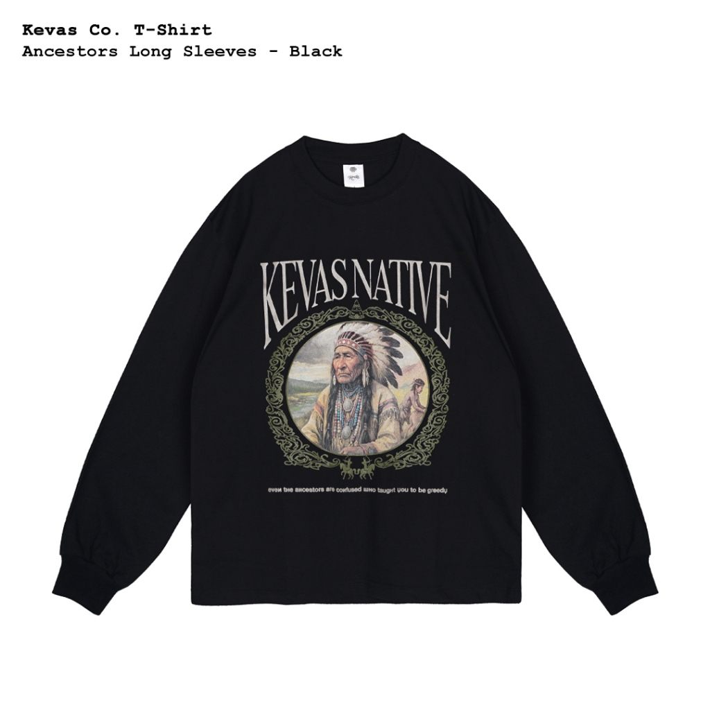 Kevas Ancestors Long Sleeve T-Shirt - Black