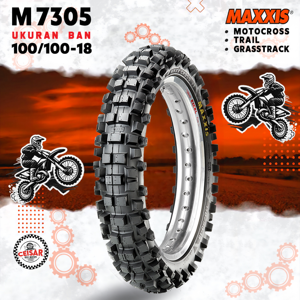 [PROMO MURAH] Ban Motor TRAIL MOTOCROSS OFFROAD MAXXIS M7305 100/100 Ring 18