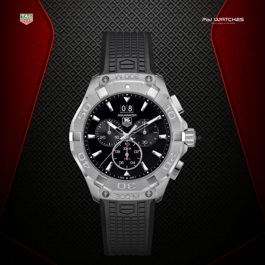 TAG HEUER Aquaracer Quartz Chronograph Rubber Strap - CAY1110.FT6041