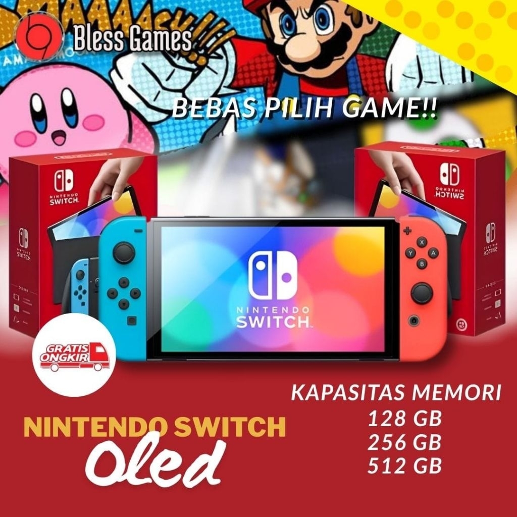 NINTENDO SWITCH OLED FULL GAME CFW BEBAS PILIH GAME