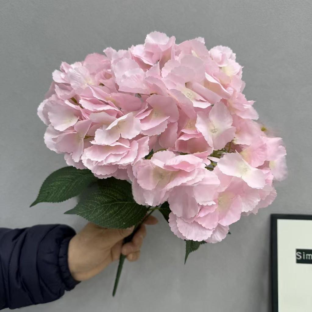 Bunga Hortensia Jumbo Artificial hydrangea bunga artificial dekorasi 5 cabang-penjualan grosir