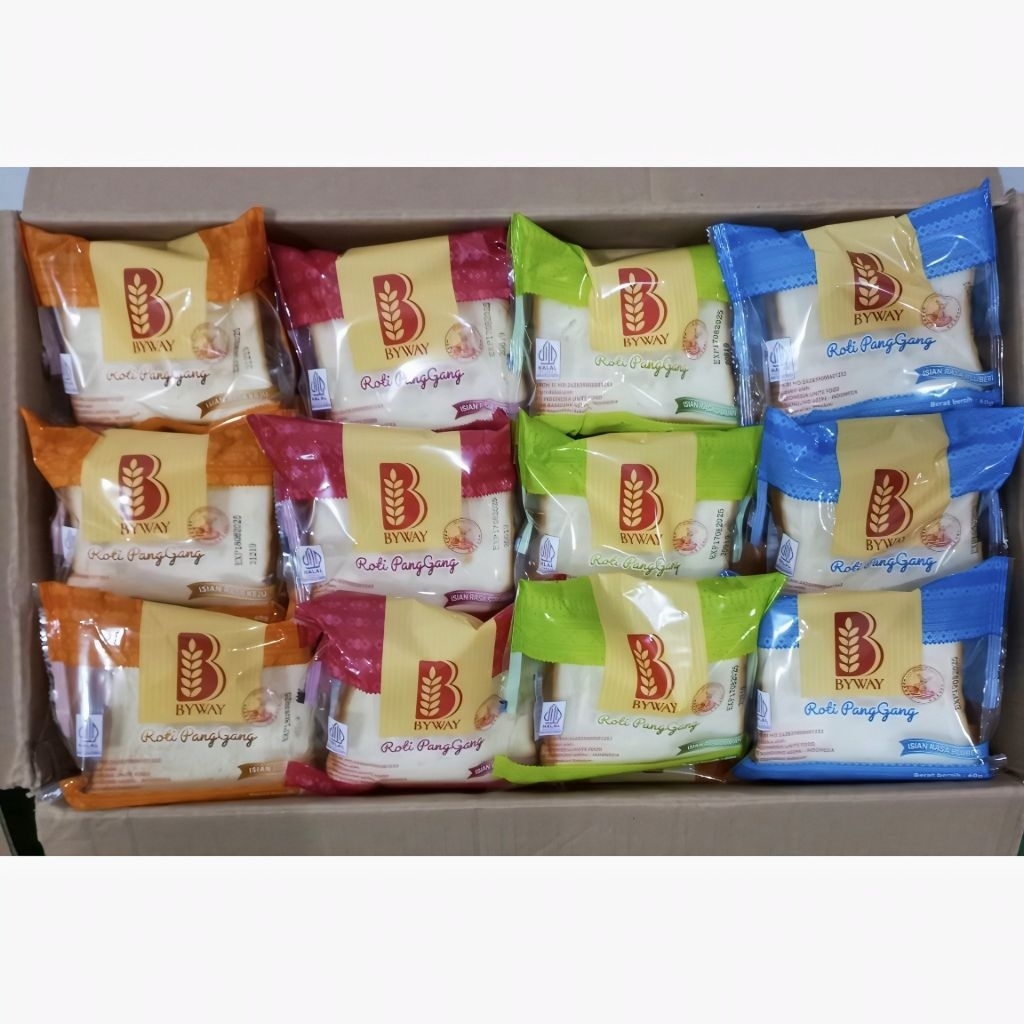 Roti Panggang / Gulung ByWay Mix Varian Rasa isi 60 Bungkus Per Dus