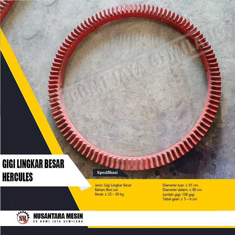 GEAR MOLEN / GIGI LINGKAR BESAR SABUK MOLEN HERCULES