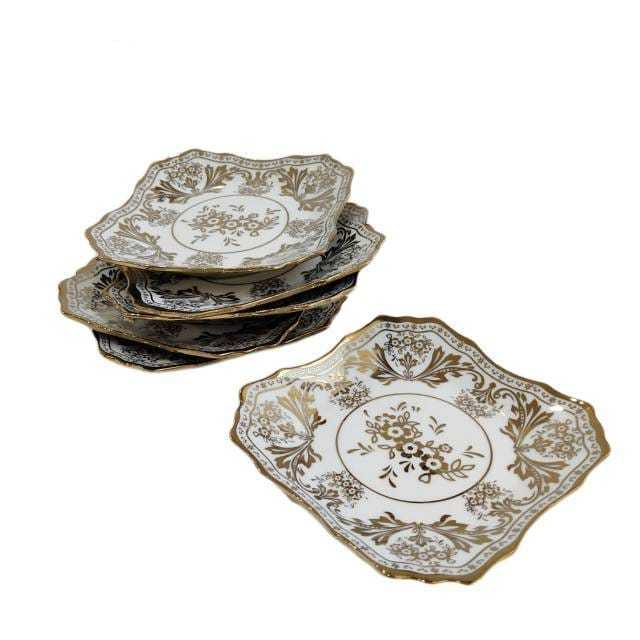 Piring Kue Segi Orchid Keramik / Piring Kue Ceper