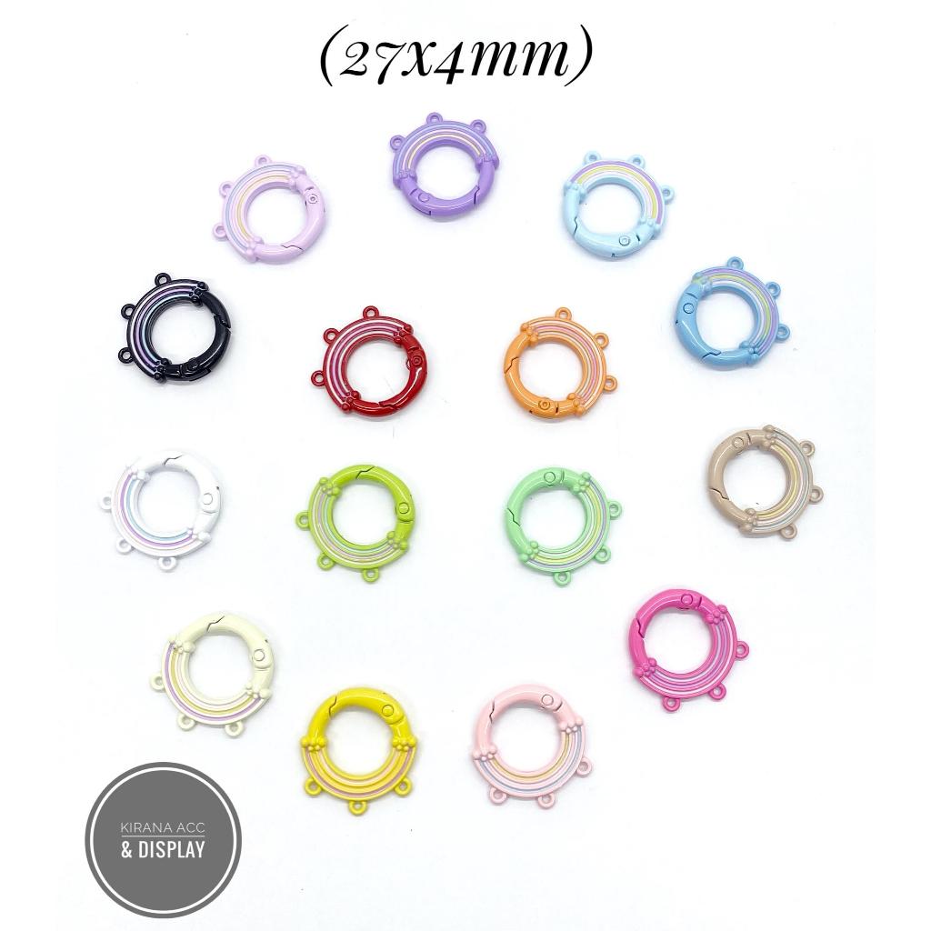 New Kaitan Tas / Ring Gantungan Kunci Bulat Gantung 3 warna