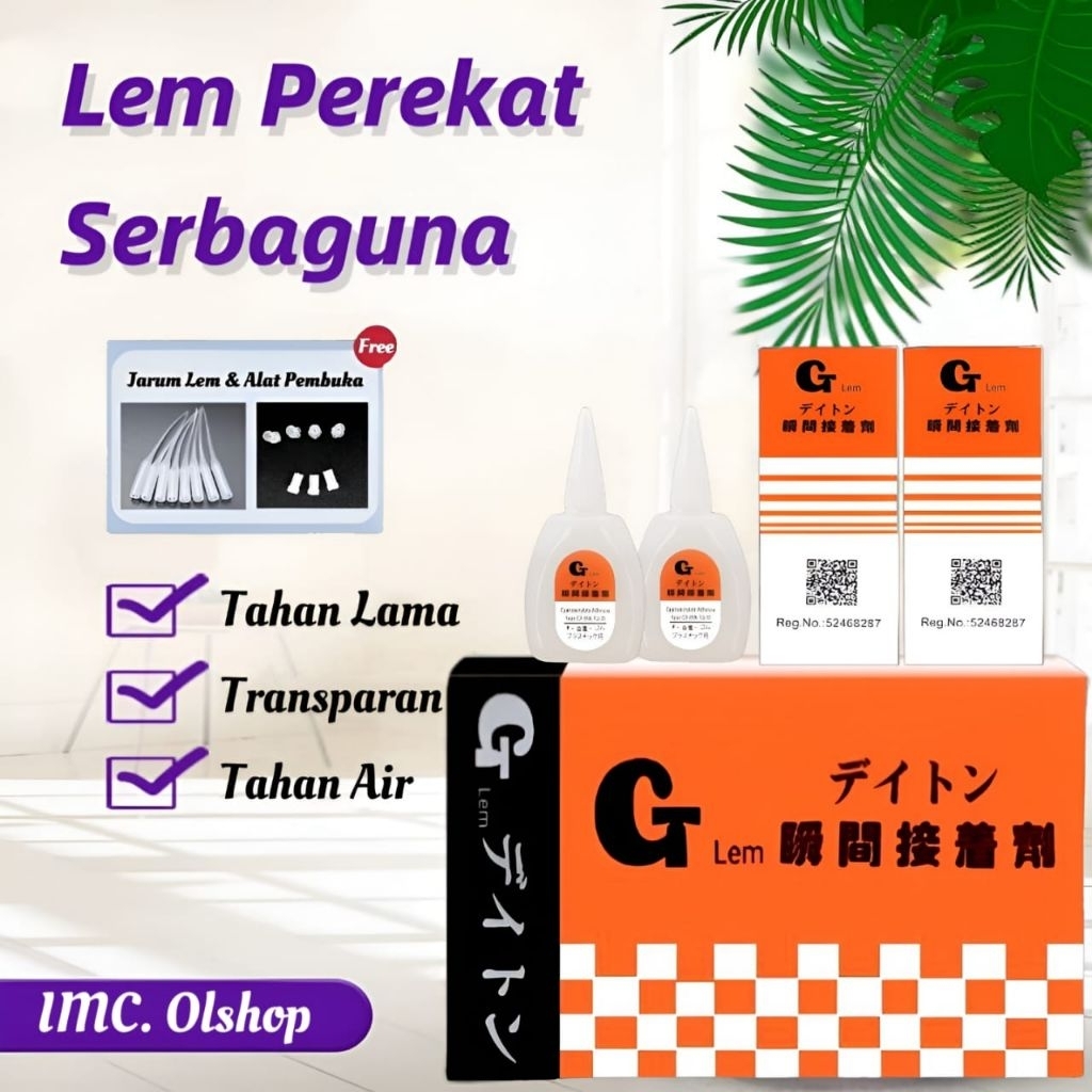 Lem Korea Serbaguna Plastik Gelas Lem Tetes Glue •Imc•