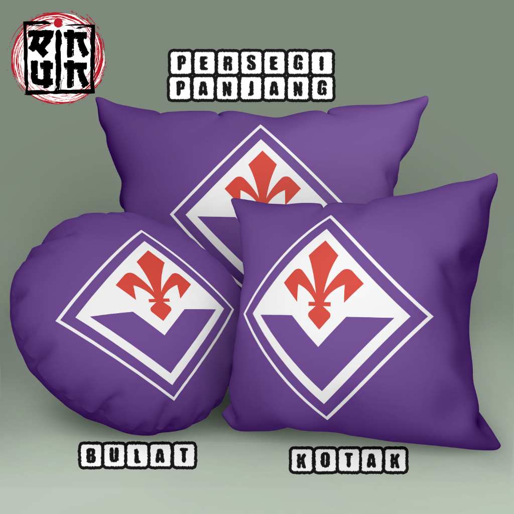 Bantal Sofa Bulat / Kotak / Persegi Panjang ACF Fiorentina Klub Sepakbola Serie A