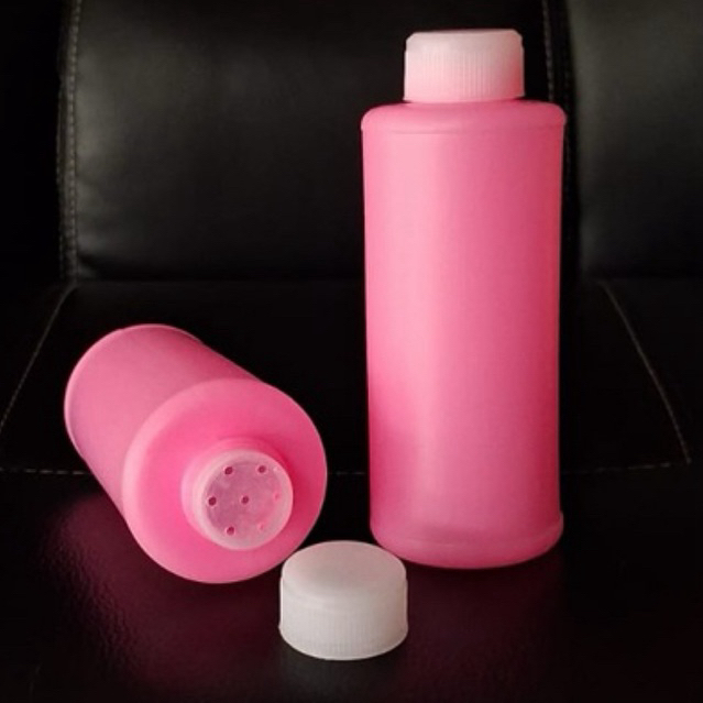 botol 100 ml plastik pink botol bedak tabur TIKO bisa dipencet