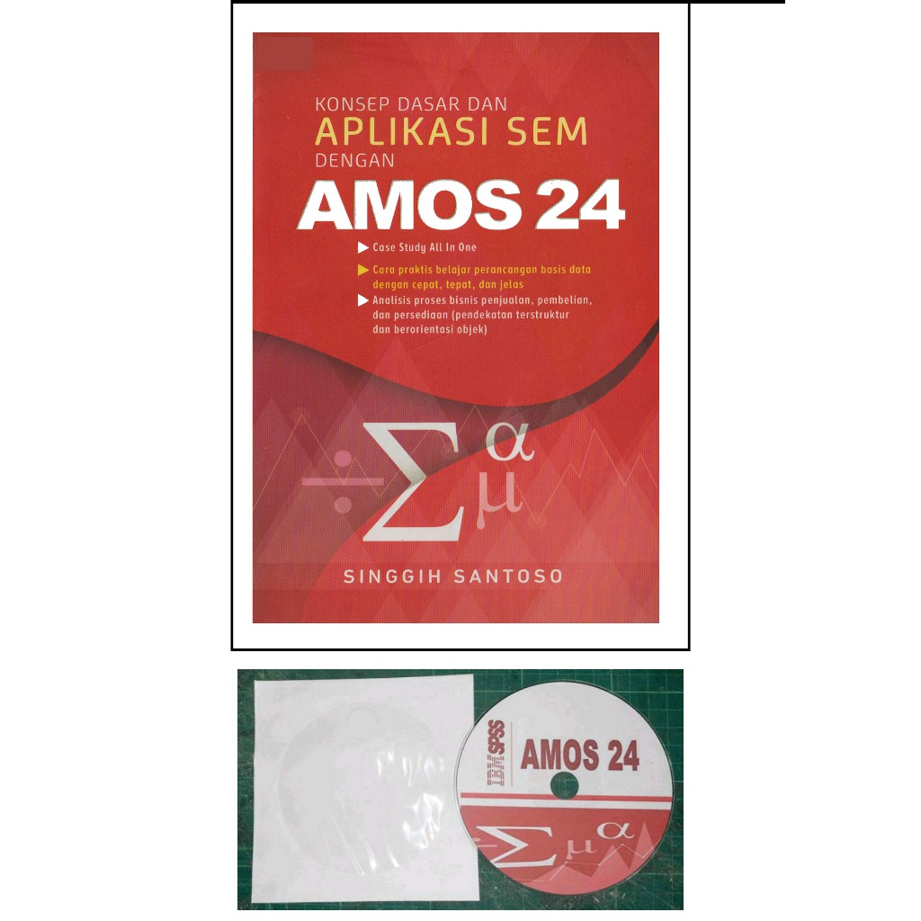 Buku Konsep Dasar dan Aplikasi SEM dengan Amos 24 + CD AMOS24