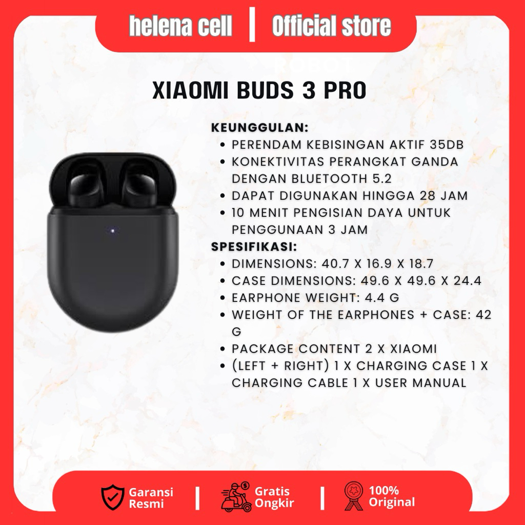 TWS XIAOMI Buds 3 Pro