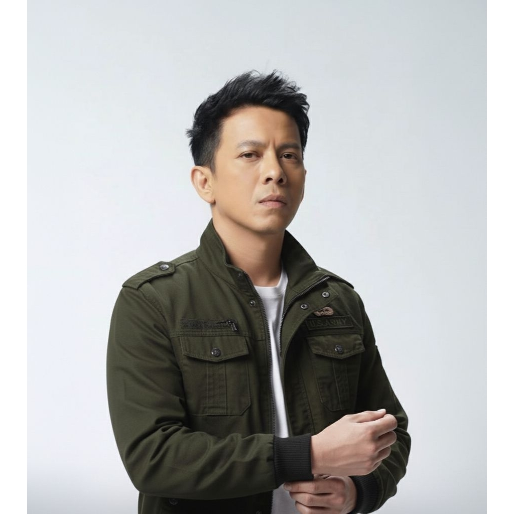 JAKET BOMBER ARIEL NOAH JAKET CANVAS JAKET BOMBER US ARMY JAKET BOMBER WARNA HIJAU ARMY