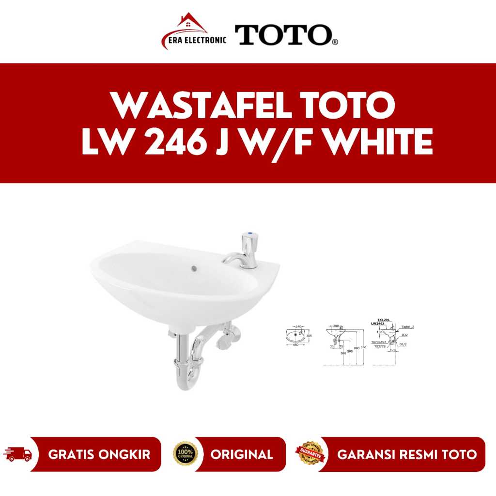 Wastafel Toto LW 246 J / Wastafel Toto LW 246J body only