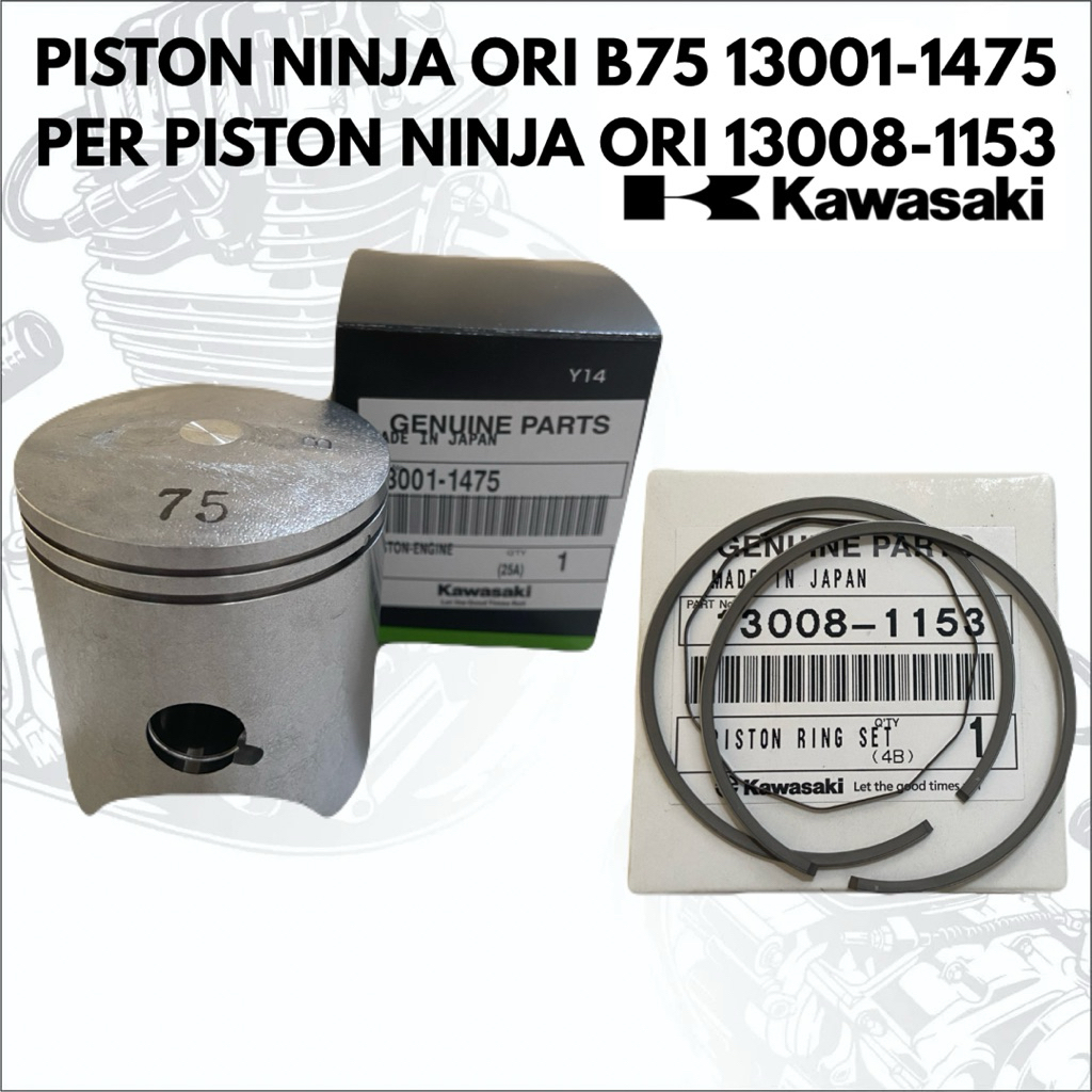 SEHER SEKER PISTON NINJA R RR ORIGINAL B75 SET PIR SEHER NINJA 2 TAK