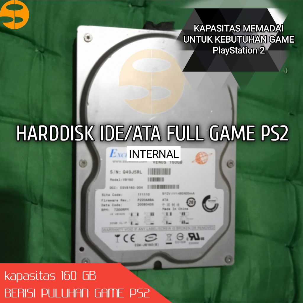 HARDDISK PS2 Matrix HDD INTERNAL ATA/IDE FULL GAME 160GB