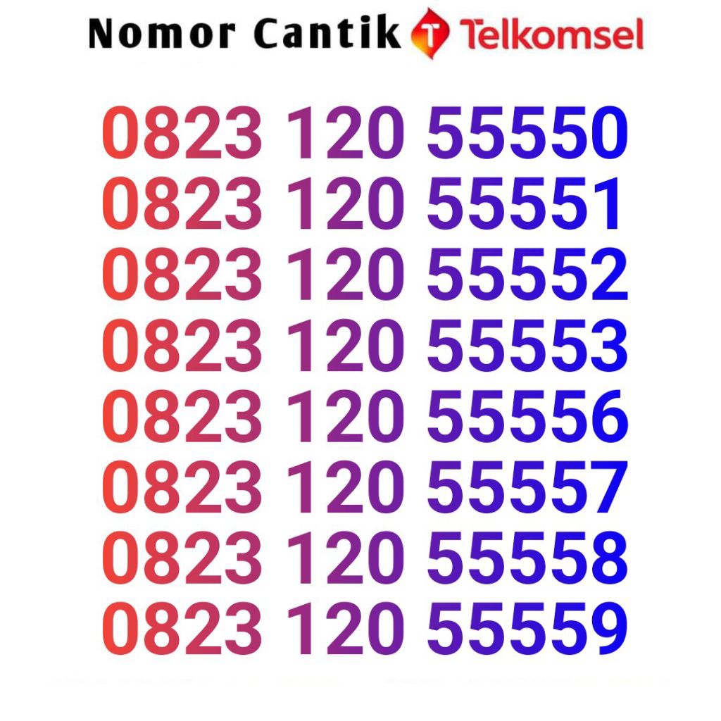 nomor cantik Telkomsel as simpati 55555