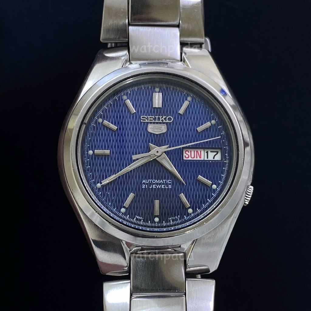 Seiko 5 Automatic SNK603K1 textured blue dial