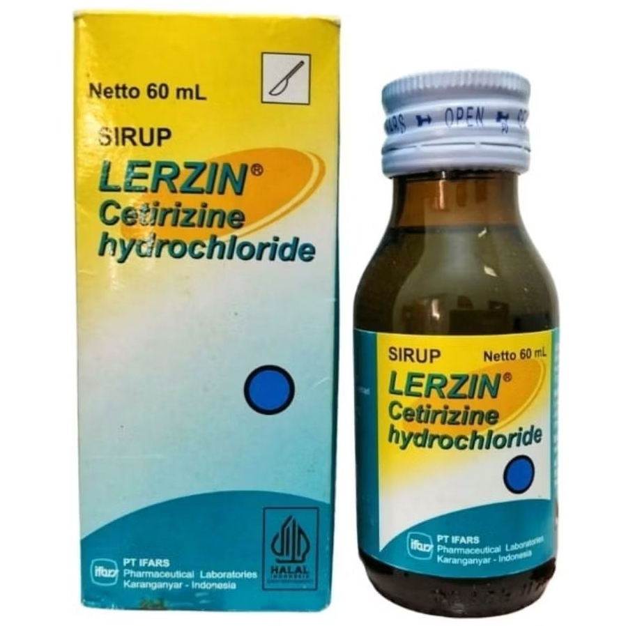 LERZIN Sirup - Cetirizine Hydrochloride 5mg /5ml (60ml)