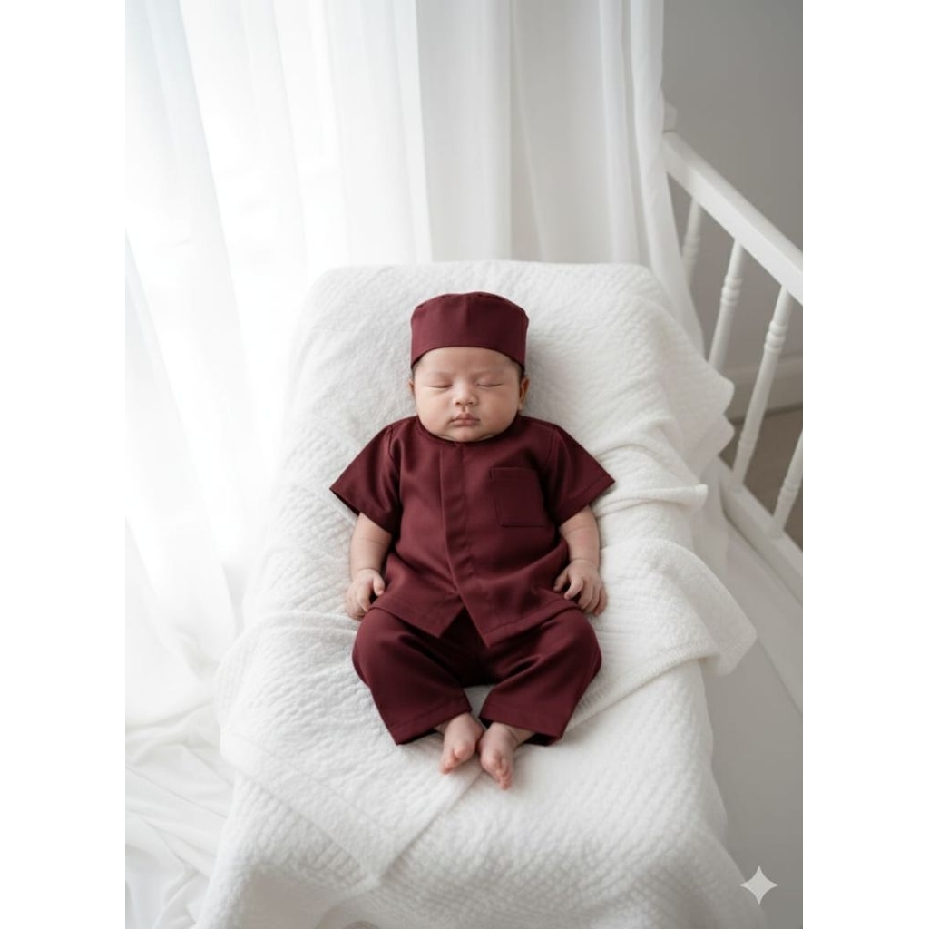 baju koko newborn baju aqiqah bayi laki-laki